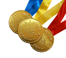 Шоколадные медали на ленте "С Днём Рождения"