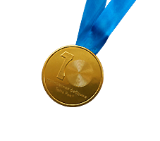 Шоколадные медали на ленте Tetra Pak