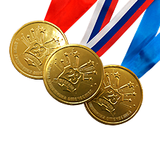 Шоколадная медаль на ленте "23 февраля"